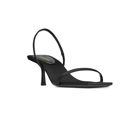 Yves Saint Laurent Women's Jaspe Sandals in Satin Crepe - Picture 4 of 12